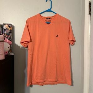 Nautica Men's Coral V-Neck Tee